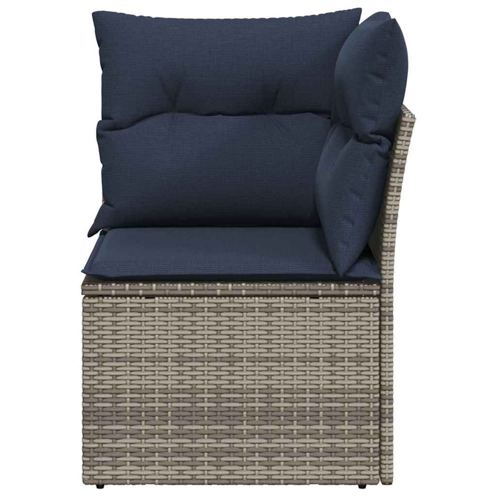Garden Sofa with Cushion Grey 62 x 62 x 69cm Poly Rattan